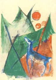 Franz Marc. Blaues Reh im Walde, 1914