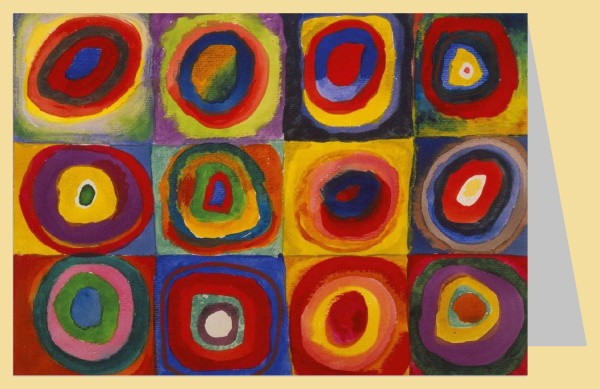 Wassily Kandinsky. Farbstudie: Quadrate mit konzent. Ringen