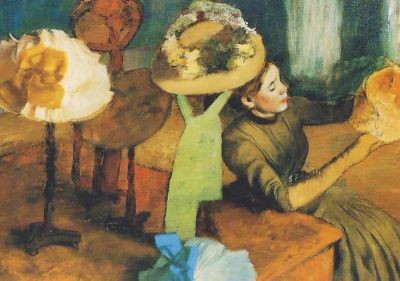 Edgar Degas. Bei der Putzmacherin. KK