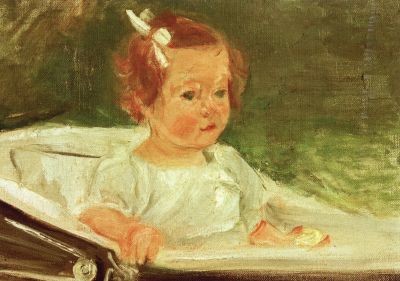 Max Liebermann. Die Enkelin im Kinderwagen, 1918