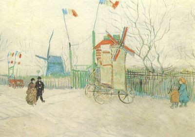 Gogh, V. Straßenszene in Montmartre, Paris 1887. KK