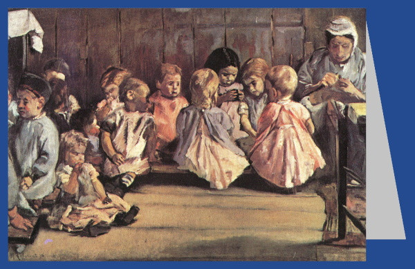 Max Liebermann. Kleinkindschule - 1. Fassung, 1875