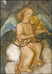 Engel mit Geige, 16. Jh. Wandmalerei. KK