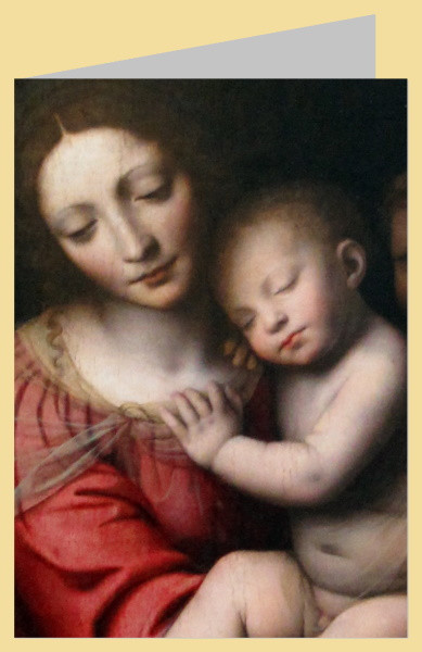 Bernardino Luini. Die Madonna, das schlafende Jesuskind ...