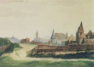 Albrecht Dürer. Nürnberg, von Westen gesehen, um 1495-97