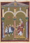 Evangeliar Otto III. Anbetung der Magier, Ende 10. Jh. KK