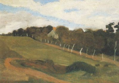 Paula Modersohn-Becker. Landschaft mit Birkenallee, um 1900