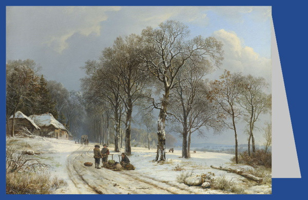 Barend Cornelis. Winterlandschaft, 1835