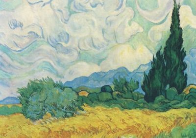 Gogh, V. Getreidefeld mit Cypressen, 1889