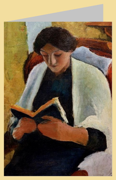 August Macke. Lesende Frau im roten Sessel, 1910
