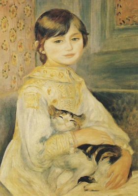 Piere-Auguste Renoir. Julie Manet mit Katze,1887