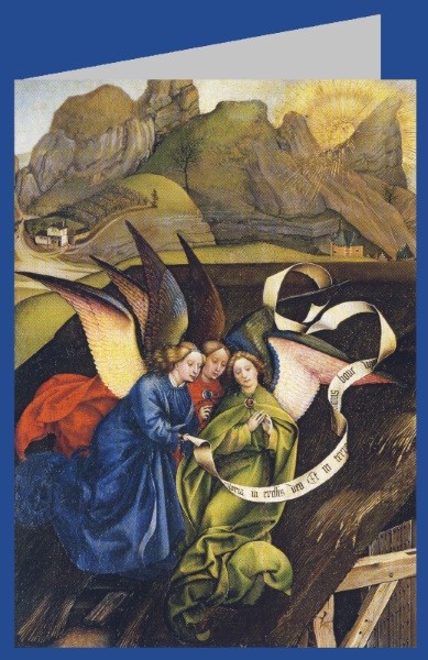 Robert Campin. Engel, Detail aus "Geburt Christi",um 1425/30