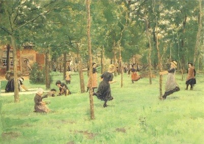 Max Liebermann. Spielende Kinder, 1882. KK