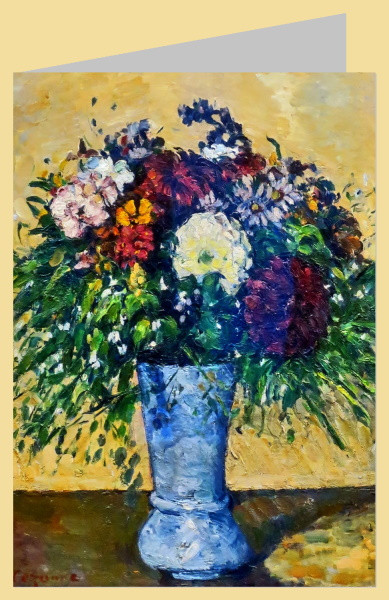 Paul Cézanne. Blumenstrauß in blauer Vase. 1873-75