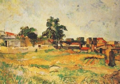 Cézanne, P. Dorf mit Feldern