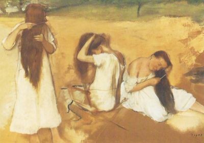Degas, E. Frauen kämmen ihr Haar, Degas