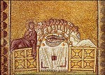 Das letzte Abendmahl. Mosaik um 520. KK