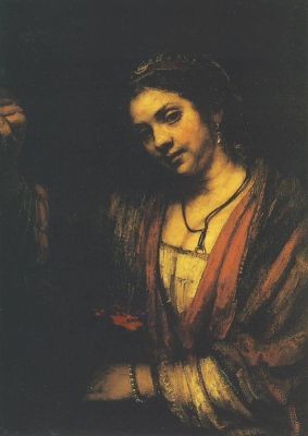Rembrandt. Junge Frau am Fenster
