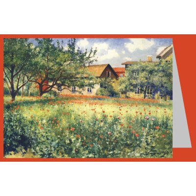 Johan Eric Ericson. Mohnblumen auf sonniger Wiese, 1923