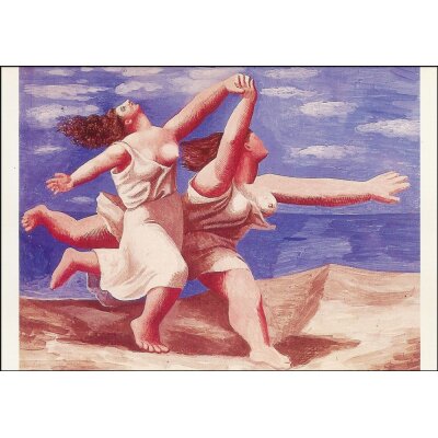 Pablo Picasso. Zwei Frauen über den Strand laufend
