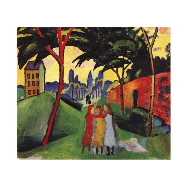 August Macke. Landschaft mit drei Mädchen