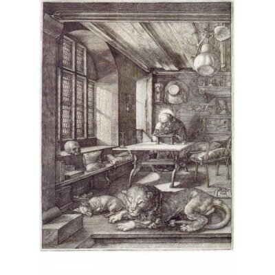 Albrecht Dürer. Hieronymus im Gehäuse, 1514