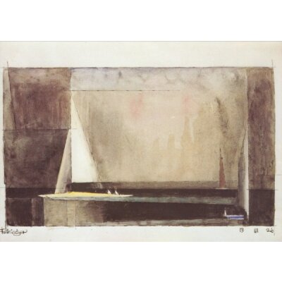 Lyonel Feininger. Drei Segelboote, 1926
