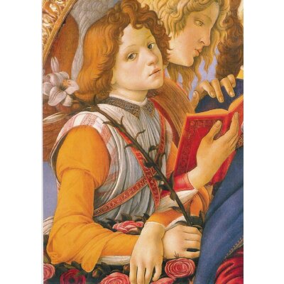 Sandro Botticelli. Madonna mit dem Granatapfel,1487.Ausschn.