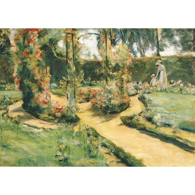 Max Liebermann. Der Rosengarten in Wannsee/Tochter,1920. KK