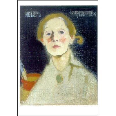 Helene Schjerfbeck. Selbstbildnis mit sw Hintergrund, 1915