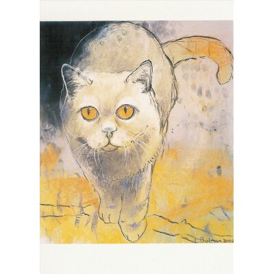 Loes Botman. Stehende Katze