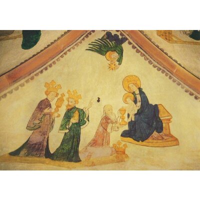 Basler Münster. Anbetung der Könige, um 1400