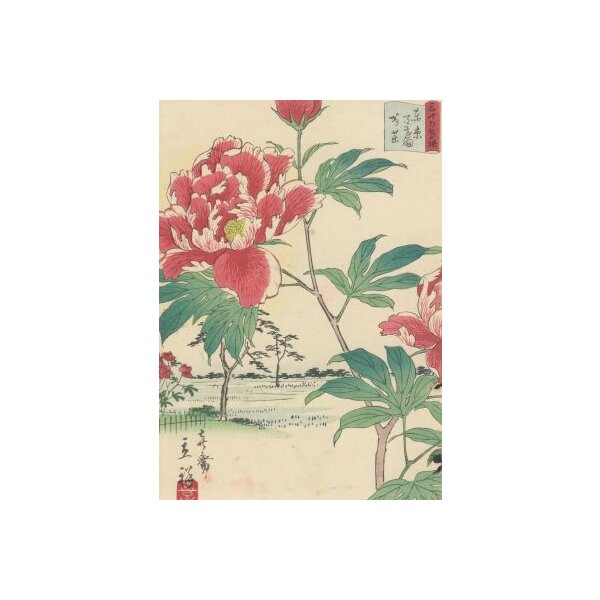 Utagawa Hiroshige II, Pfingstrosen, 1866