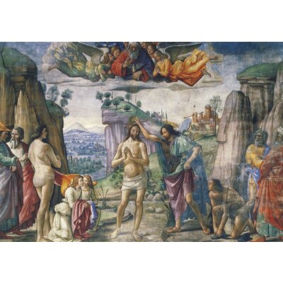 Domenico Ghirlandaio. Taufe Christi, Fresco