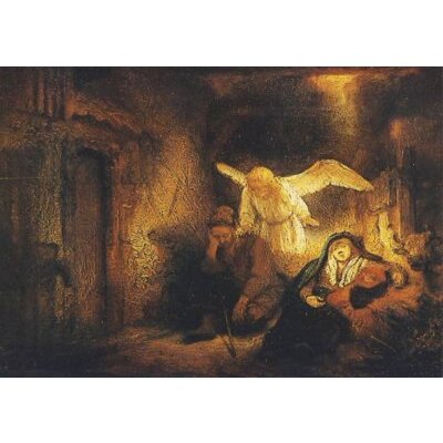 Rembrandt. Der Engel erscheint Josef i.e. Traum, 1645