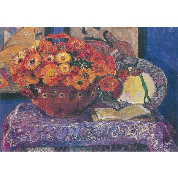 Heinrich Vogeler. Stillleben mit Ringelblumen, 1910