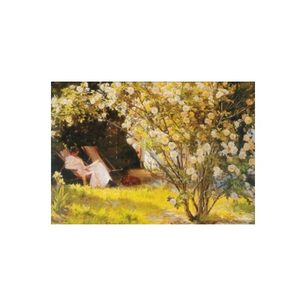 Kröyer.  Rosen, die Frau des Künstlers im Garten, 1893