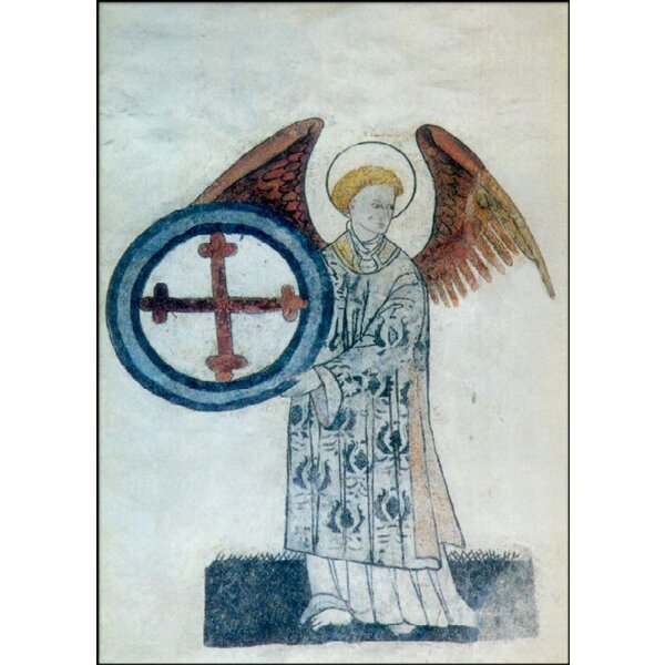 Engel mit Kreuz, 15. Jh.