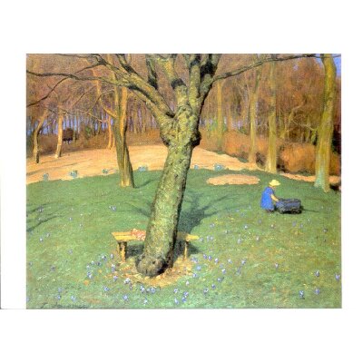 Fritz Overbeck. Frühling im Garten, 1906