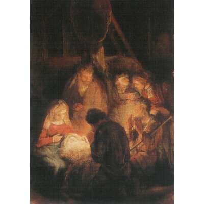 Rembrandt. Anbetung der Hirten, Ausschnitt (1646)