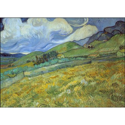 Vincent van Gogh.Berglandschaft hinter d. Hospital, 1889
