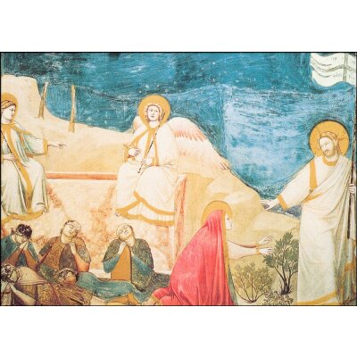 Giotto di Bondone. Engel am Grabe