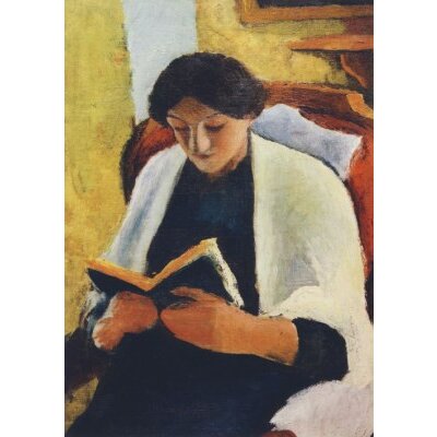 August Macke. Lesende Frau im roten Sessel, 1910