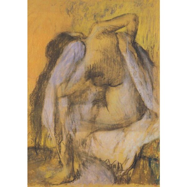 Edgar Degas, Das Wannenbad, Frau sich abtrocknend, um 1889