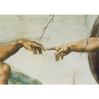 Michelangelo. Erschaffung des Adam. Ausschnitt