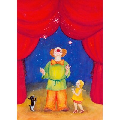 Heike Stinner. Jonglierender Clown