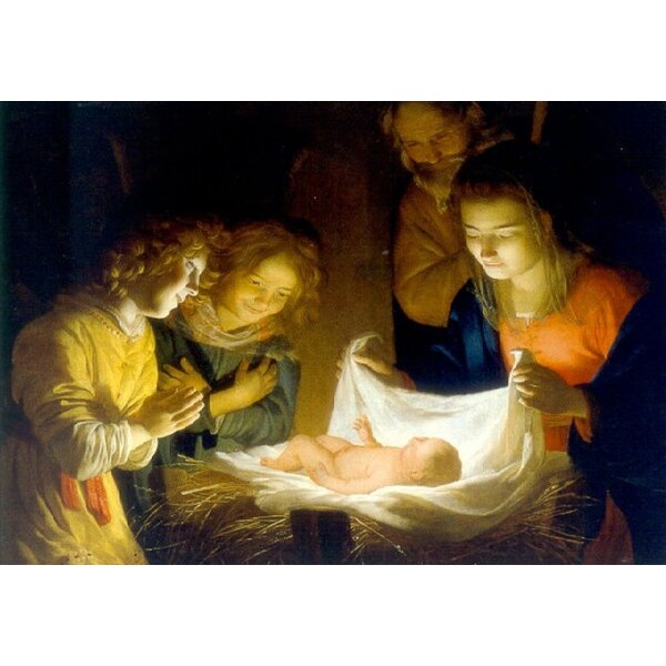 Gerard van Honthorst. Die Anbetung des Kindes, um 1620