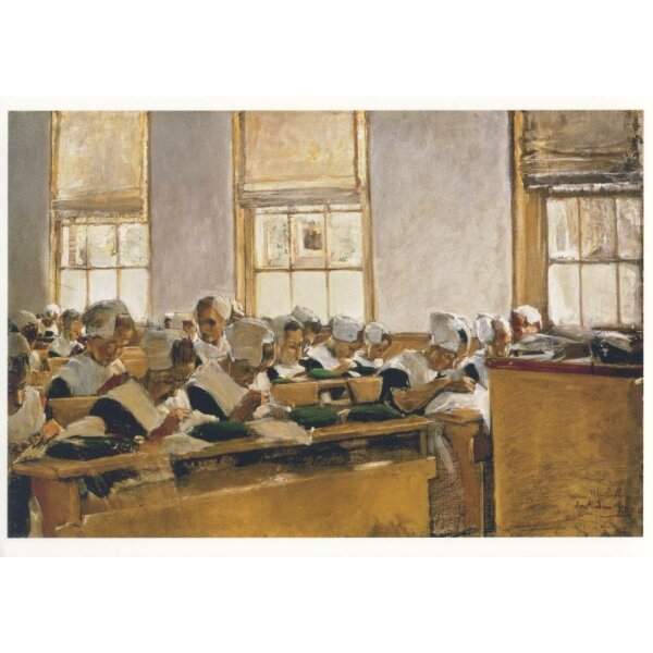 Max Liebermann, Nähschule, Arbeitssaal im Amsterdamer Waisen