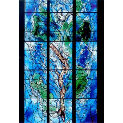Marc Chagall. Nördliches, dreibahniges Chorfenster.