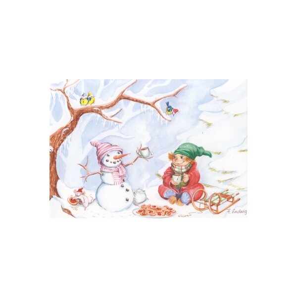 Franziska Ludwig. Zwerg Wunschbunt mit Schneemann